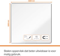 Whiteboard Nobo Premium Plus 120x120cm staal-2