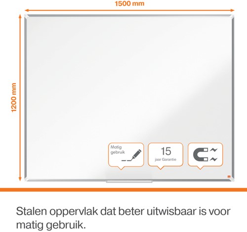 Whiteboard Nobo Premium Plus 120x150cm staal-2
