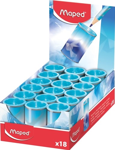 Puntenslijper Maped Arctic Vibes 1-gaats display a 18 stuks blauw