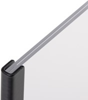 Kaarthouder Europel metaal met acryl bord A4 zwart-5