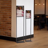 Infostandaard Europel metaal met acryl bord A3 zwart-3