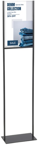 Infostandaard Europel metaal met acryl bord A4 zwart-1