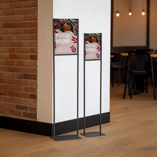 Infostandaard Europel metaal met acryl bord A4 zwart-3