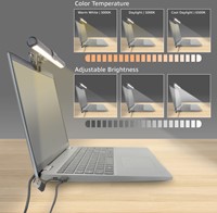 Laptoplamp ACT Clip-on led dimbaar USB-3