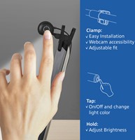 Laptoplamp ACT Clip-on led dimbaar USB-4