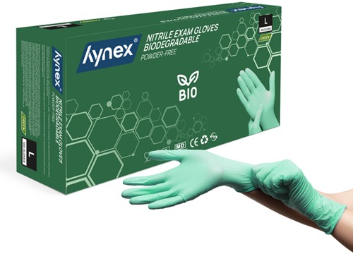 Handschoen Hynex nitril Bio L groen 3.5gr 100 stuks