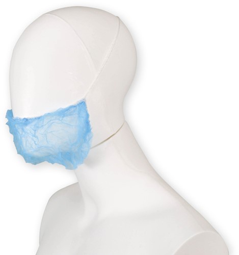 Baardnet Hynex non-woven blauw pp 100 stuks-2