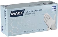 Handschoen Hynex latex M wit 5gr 100 stuks