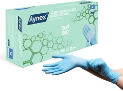 Handschoen Hynex nitril Bio M blauw 3.5gr 100 stuks