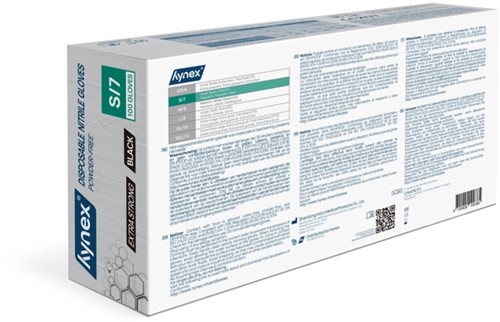 Handschoen Hynex nitril S zwart 5gr extra sterk 100 stuks-2