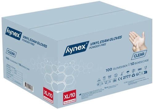 Handschoen Hynex vinyl XL transparant 4.5gr 100 stuks-1