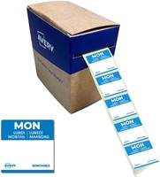 Etiket Avery HACCP maandag-blauw 25x25mm 1000st