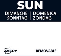 Etiket Avery HACCP zondag-zwart 25x25mm 1000st-2