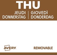 Etiket Avery HACCP donderdag-bruin 25x25mm 1000 stuks-2