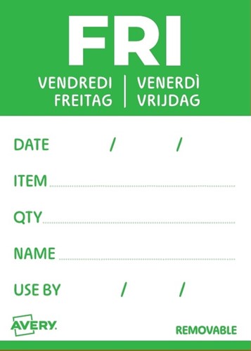 Etiket Avery HACCP vrijdag-groen 40x56mm 500 stuks-2