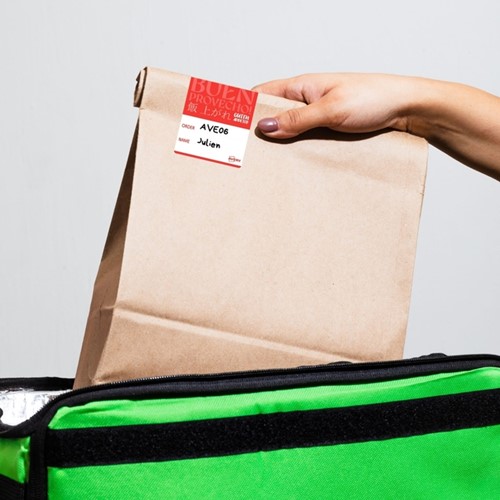 Etiket Avery sluitzegel/breukindicatie rood 40x95mm 250 stuks-1