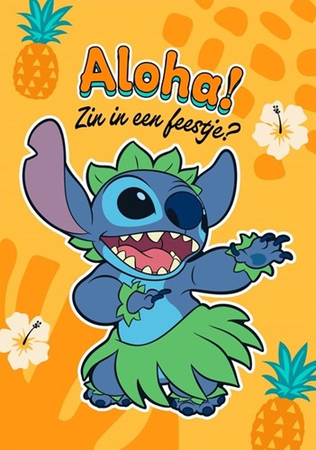 Wenskaart Hallmark uitnodiging Disney Stitch pak à 6 stuks