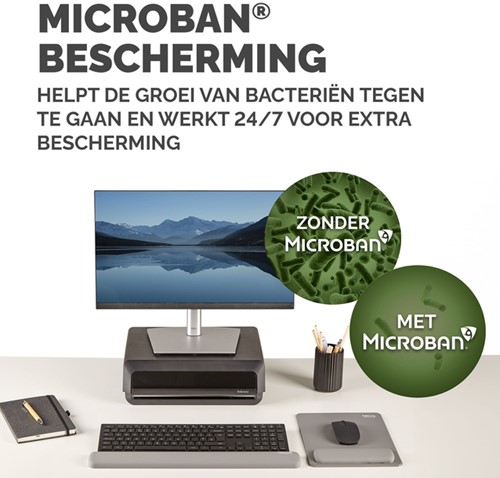 Muismat met polssteun Fellowes Breyta XL grijs-2