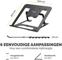 Laptopstandaard Fellowes Alumia zwart-2