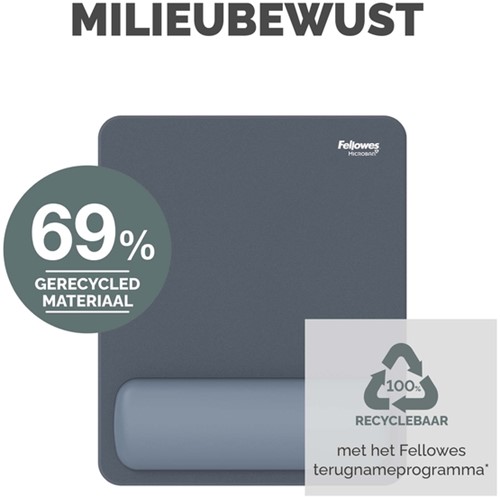 Muismat met polssteun Fellowes Breyta blauw-5