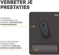 Muismat met polssteun Fellowes Breyta XL zwart-3