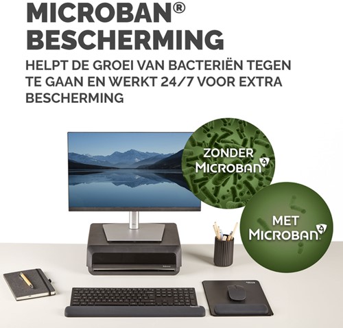 Muismat met polssteun Fellowes Breyta XL zwart-2