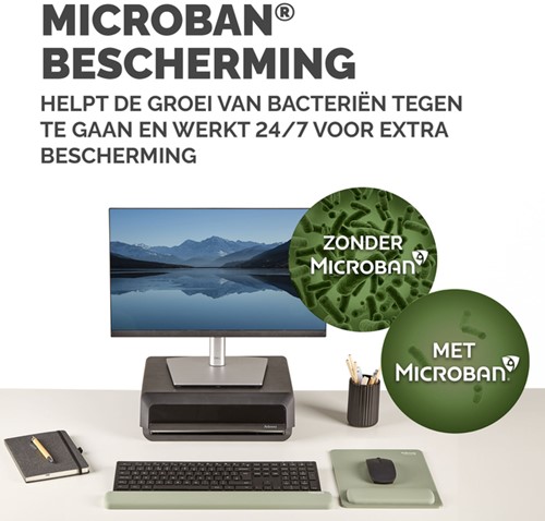 Muismat met polssteun Fellowes Breyta XL saliegroen-2