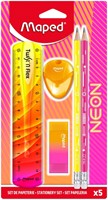 Tekenset Maped neon assorti 5-delig