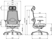 Bureaustoel Euroseats Ferrara zwart-2