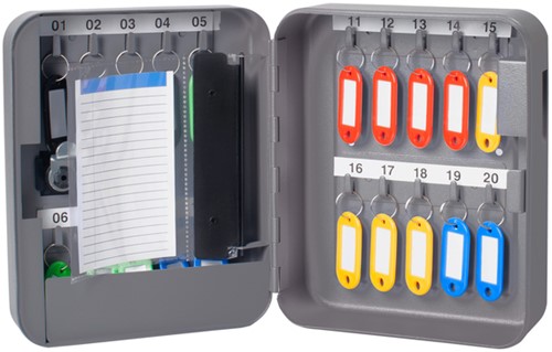 Sleutelkast Pavo basic met cijferslot 20 haken 200x160x60mm