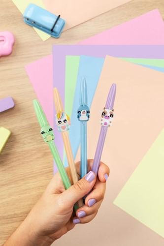 Balpen Bic Cristal dierenfiguren assorti-2