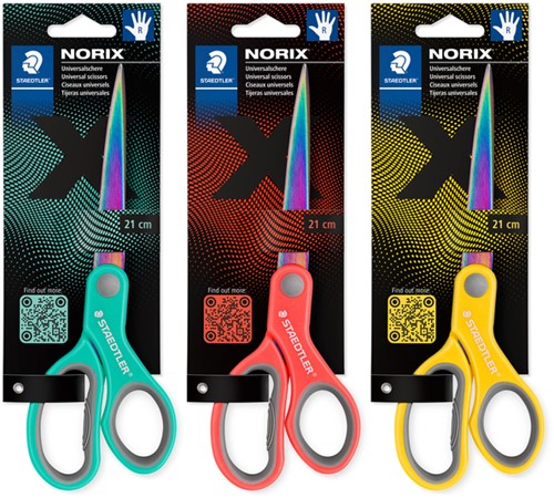 Schaar Staedtler Norix 21cm 3 kleuren assorti