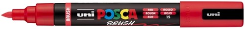 Paintmarker Uni POSCA PC-5BR brushpunt medium rood