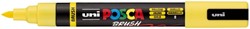 Paintmarker Uni POSCA PC-5BR brushpunt medium geel
