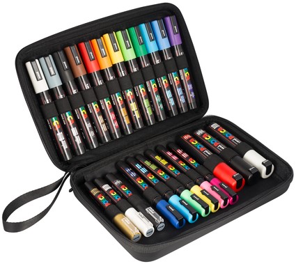 Paintmarker Uni POSCA assorti koffer à 24 stuks-2