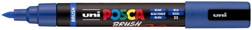 Paintmarker Uni POSCA PC-5BR brushpunt medium donkerblauw