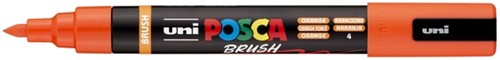Paintmarker Uni POSCA PC-5BR brushpunt medium oranje