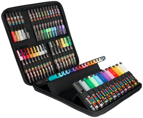 Paintmarker Uni POSCA assorti koffer à 60 stuks-2