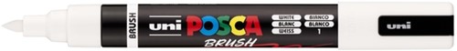 Paintmarker Uni POSCA PC-5BR brushpunt medium wit
