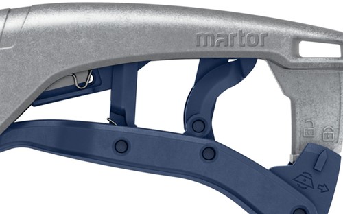 Veiligheidsmes Martor Secunorm 610 XDR trapezium 18mm zilver-3