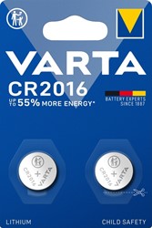 Batterij VARTA knoopcel 2x CR2016 lithium