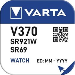 Batterij VARTA knoopcel 1x V370/SR69 zilver