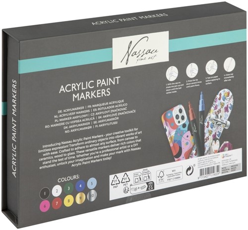Acrylmarker Nassau set à 10 kleuren-1