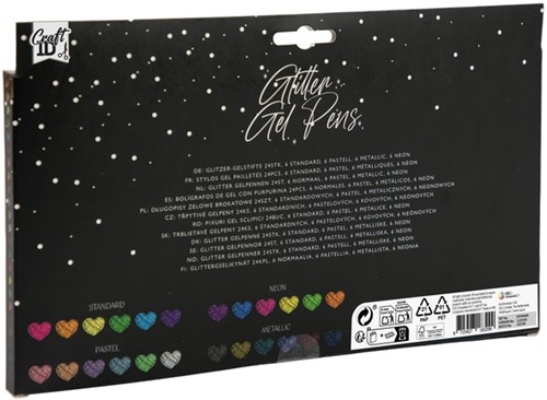 Gelpennen Craft ID glitter set à 24 kleuren-2