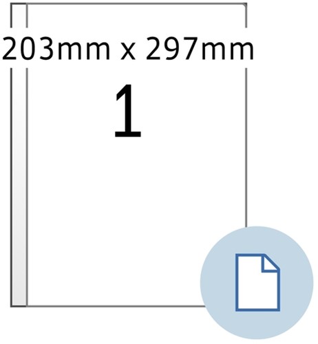 Etiket HERMA 8401 A4 EXPR 500 203x297mm wit 500 stuks