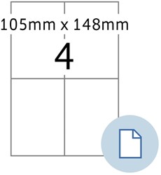 Etiket HERMA 8404 A4 EXPR 500 105x148mm wit 2000 stuks