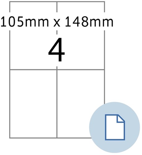 Etiket HERMA 8404 A4 EXPR 500 105x148mm wit 2000 stuks