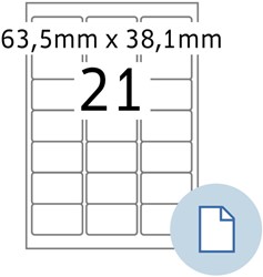 Etiket HERMA 8417 A4 EXPR 500 63.5x38.1mm wit 10500 stuks