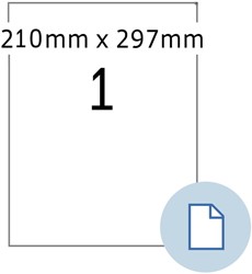 Etiket HERMA 8422 A4 EXPR 500 210x297mm wit 500 stuks