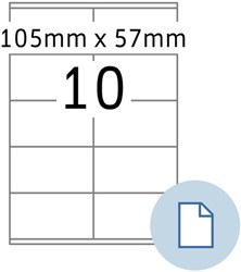 Etiket HERMA 8420 A4 EXPR 500 105x57mm wit 5000 stuks